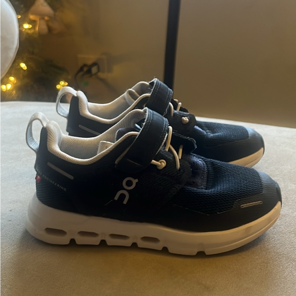 On Running Blue and White Sneakers with Cushioned Sole